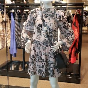 Parker Blouson Long Sleeve Cocktail Dress NWT